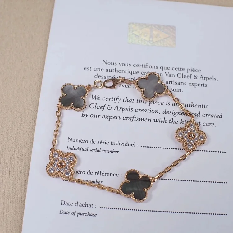 Van Cleef grey mother-of-pearl accessory