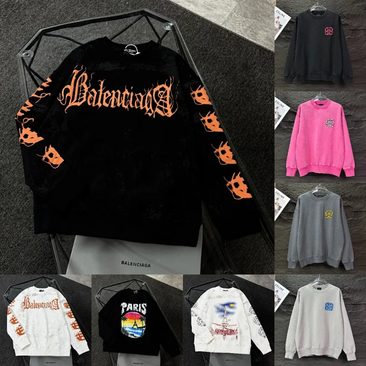 Balenciaga cotton printed crew-neck sweatshirt